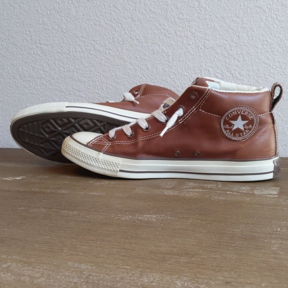 Brown Leather Converse All Star